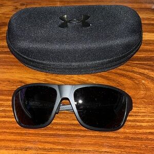Under Armour battle Black wrap safety Sunglasses with Case
